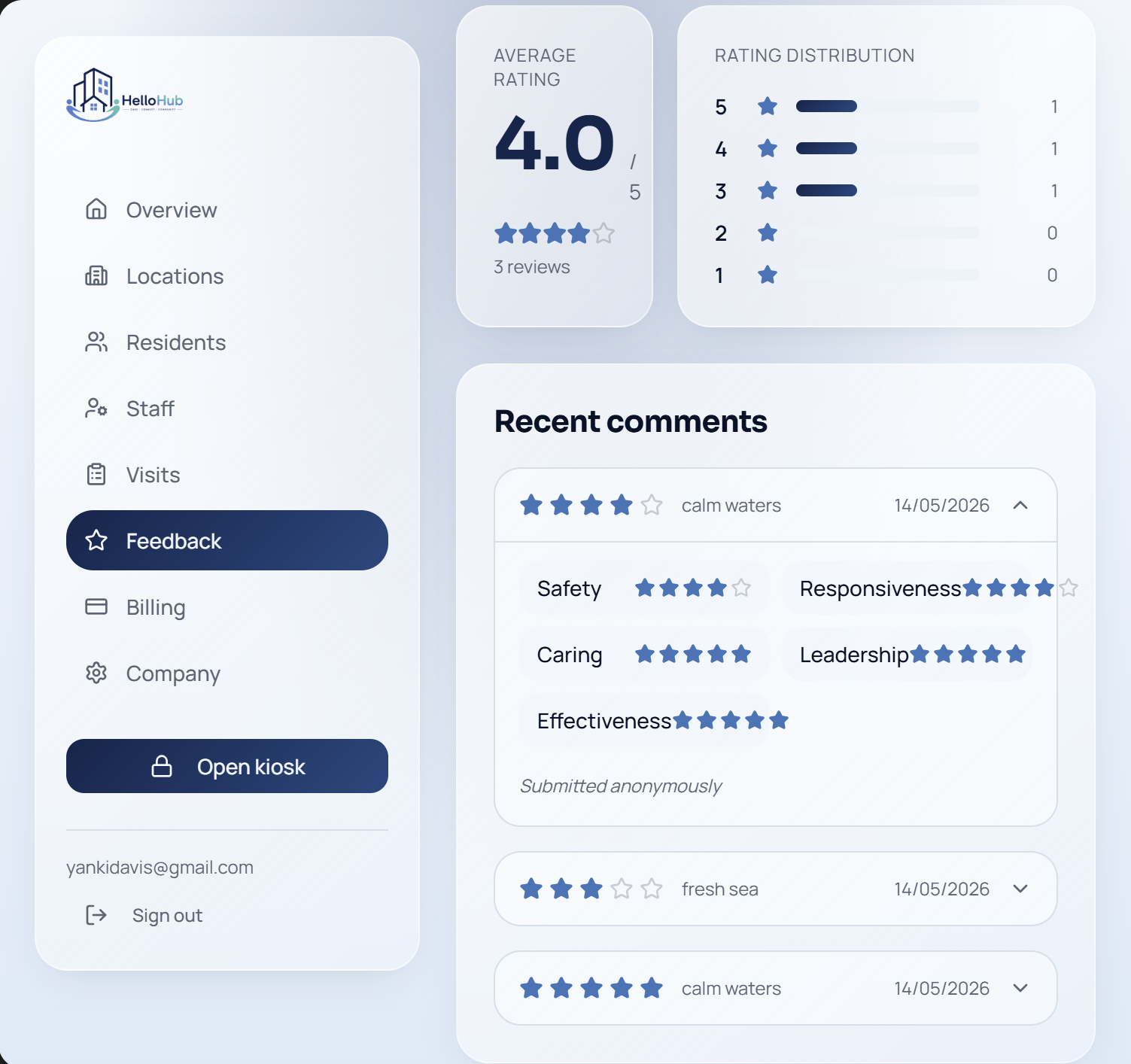 6. Review feedback in your console
